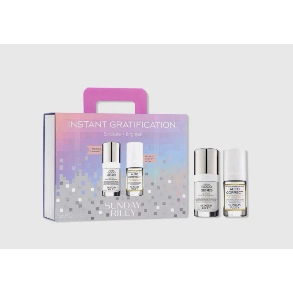 Sunday Riley Instant Gratification Exfoliate+Brighten Set Treatment Cream 0.5oz